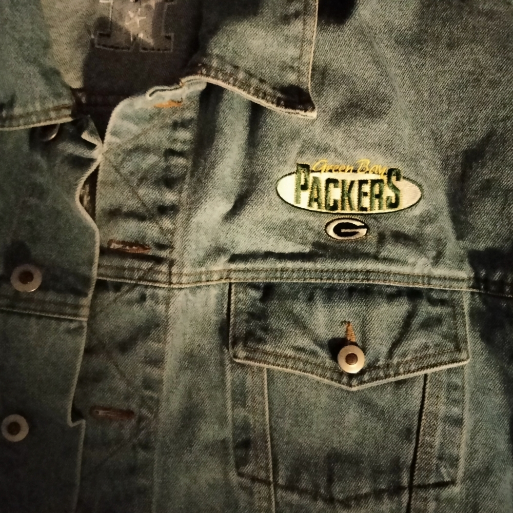 Men's Green Bay Packers Jean Jacket XL